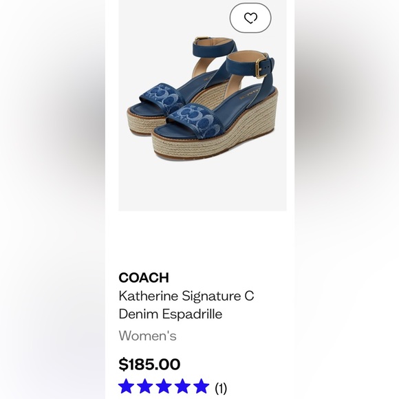 Coach Signature Logo Khaki Wedge Espadrille Size 9 - Picture 9 of 9